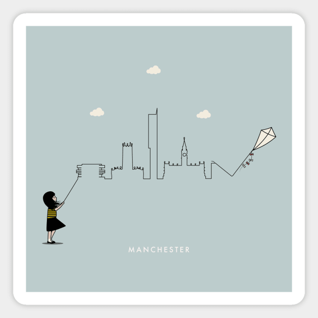 Manchester Skyline Magnet by Kein Design